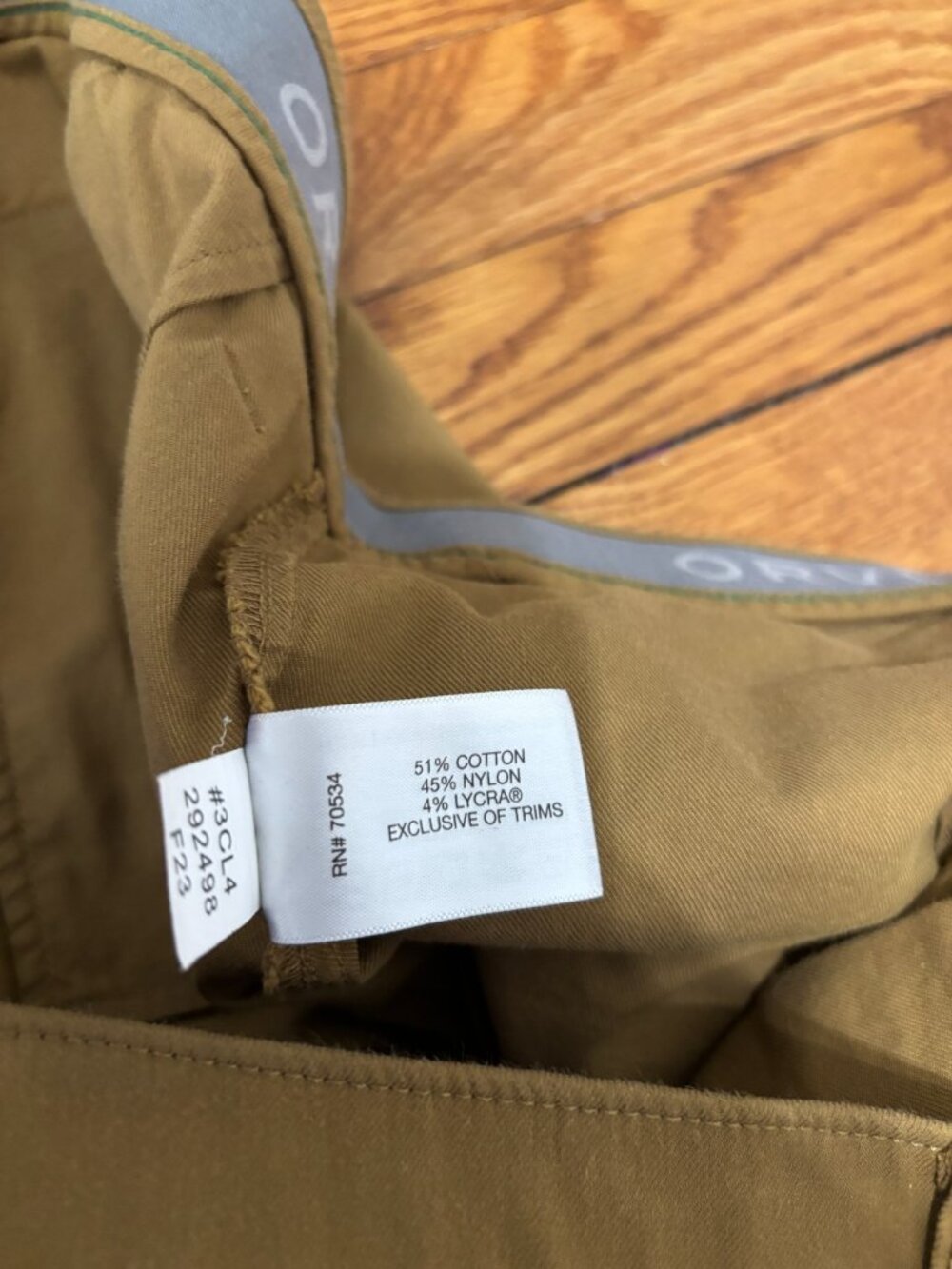 Orvis Tech Pants Mens Size 40x30 Brown Cotton Nylon Spandex Straight Leg Stretch - Picture 4 of 5